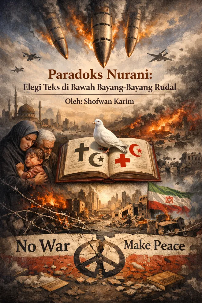 Di antara teks yang mengajarkan kemanusiaan dan rudal yang merobek kehidupan, nurani manusia diuji—apakah masih ada ruang untuk percaya pada damai?