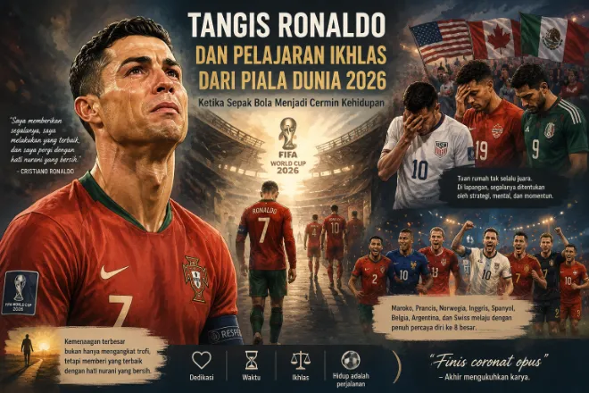 Air mata cristiano ronaldo di piala dunia 2026 menjadi simbol dedikasi, keikhlasan, dan akhir sebuah era. simak refleksi filosofis tentang sepak bola, kehidupan, serta makna kemenangan dan kekalahan.